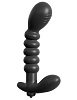 Анальный вибромассажер чёрного цвета Pipedream Ribbed Prostate Vibe PD4685-23 (15,2 см)
