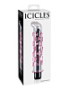Стеклянный вибростимулятор розового цвета Pipedream Icicles №19 PD2919-00 (17,8 см)