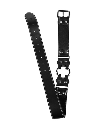 Кожаные ременные чёрные наручи Sitabella 3066-1