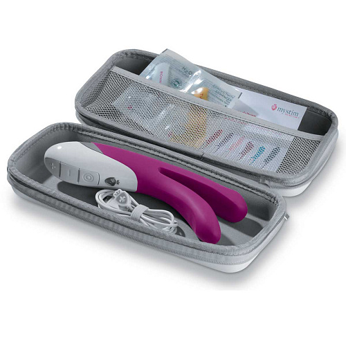 Ярко-розовый вибратор MyStim Bon Aparte 46850 (25 см)