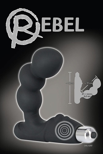 Стимулятор простаты с вибрацией чёрного цвета Orion Rebel Bead-shaped Prostate Stimulator 05873460000