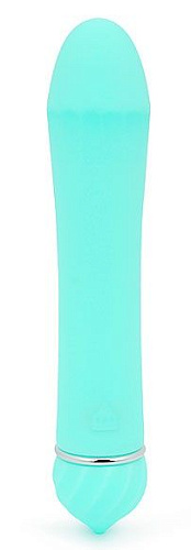 Бирюзовый гладкий вибратор с 11 режимами вибрации A-LOVING 2040-7 (11,5 см)