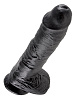 Реалистичный чёрный фаллоимитатор-гигант Pipedream 10 Cock with Balls PD5509-23 (25,4 см)