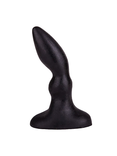 Изогнутая чёрная анальная пробка в чёрной коробке Сумерки богов №1 650-01 BX DD (10 см)