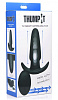 Чёрная анальная вибропробка XR Brands Kinetic Thumping 7X Medium Anal Plug AF912 (13,3 см)