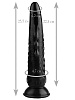 Чёрный анальный реалистичный стимулятор на присоске Сумерки богов 1017-44 BX DD (25,5 см)