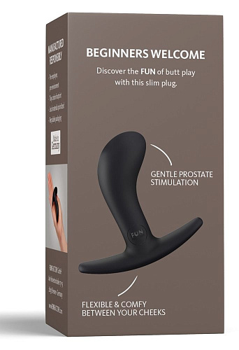 Чёрная анальная пробка Fun Factory Bootie S 24908 (7,5 см)