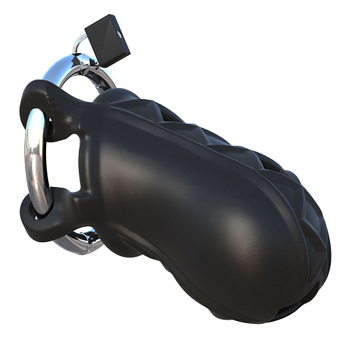 Чёрный замок верности Pipedream Extreme Silicone Cock Blocker PD5927-23