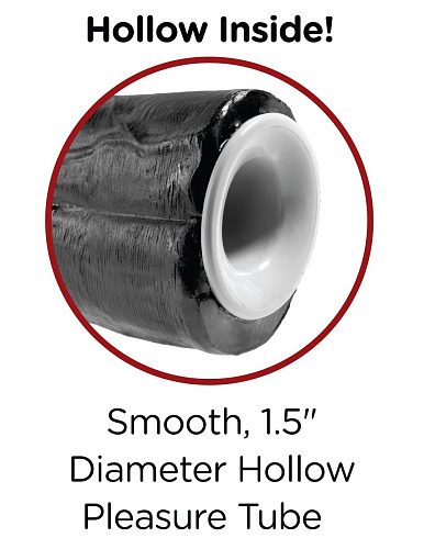 Страпон-система с чёрной насадкой Pipedream 11 Two Cocks One Hole Hollow Strap-On Suspender System PD5645-23 (30,5 см)