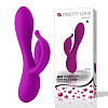 Лиловый вибромассажер со стимуляцией клитора Baile Philip BI-014225 (19,3 см)