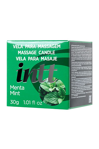 Массажная свеча для поцелуев с ароматом мяты INTT Mint VB02