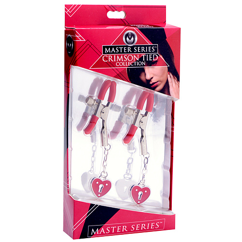 Красные зажимы для сосков XR Brands Charmed AE203 (2 × 5 гр)