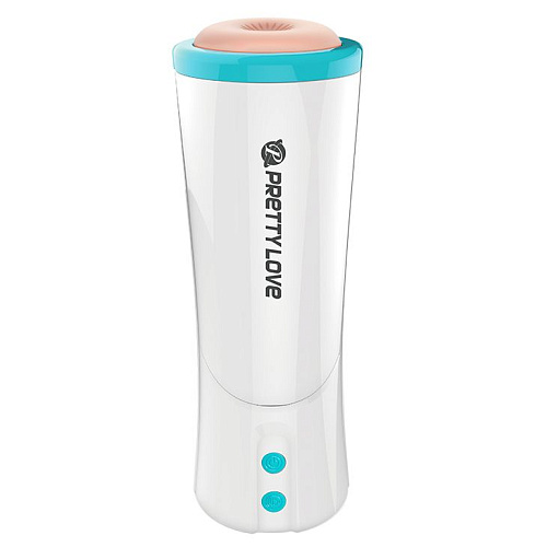 Автоматический мастурбатор-анус в бежевом и белом цветах Baile Aby BM-00900T54S-1