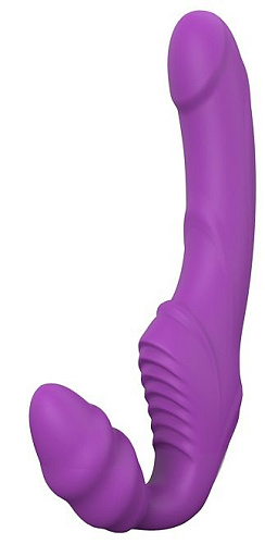 Фиолетовый безремневой вибрострапон Dream Toys DOUBLE DIPPER 21505