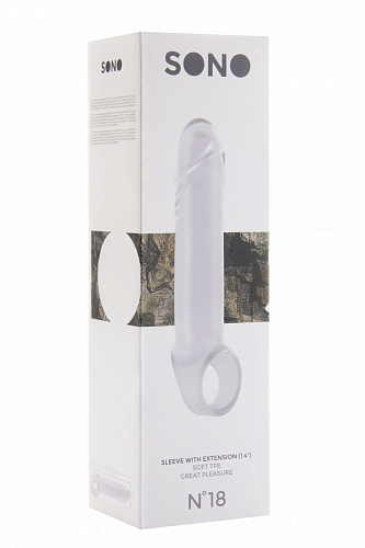Прозрачная насадка на пенис Shots Media BV SONO №18 SON018TRA