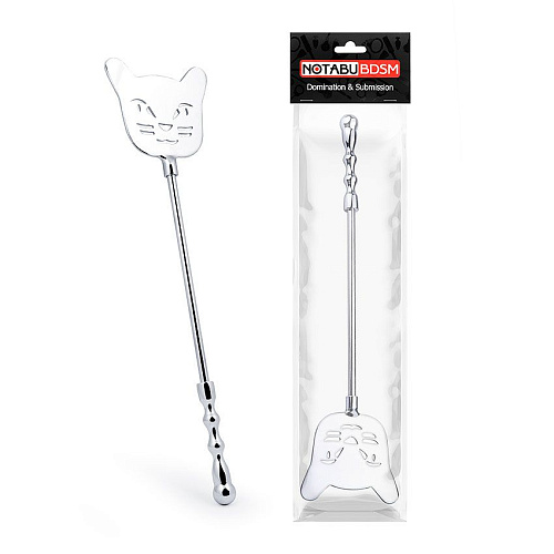 Серебристый металлический стек с котиком Bior toys NTU-80625 (40 см)