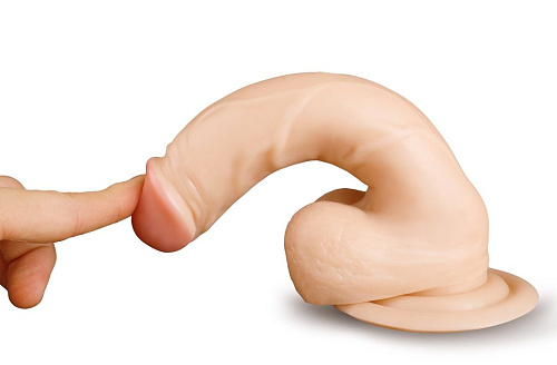 Телесный фаллоимитатор на присоске Brazzers DWS018 (20 см)