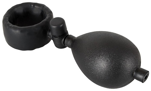 Кольцо для пениса  чёрного цвета с подкачкой Orion 0522244