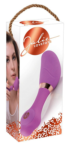 Сиреневый вибратор с золотистой каймой Orion 0585203 (13,5 см)