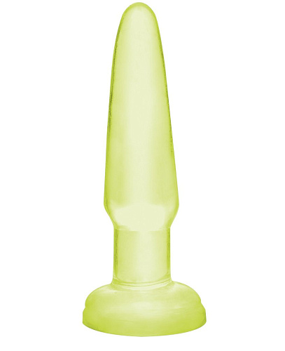 Светящаяся в темноте зелёная анальная пробка Pipedream Beginners Butt Plug PD4267-32 (10,9 см)