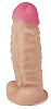 Телесный фаллоимитатор-супергигант с мошонкой на присоске LOVETOY (А-Полимер) 958103
