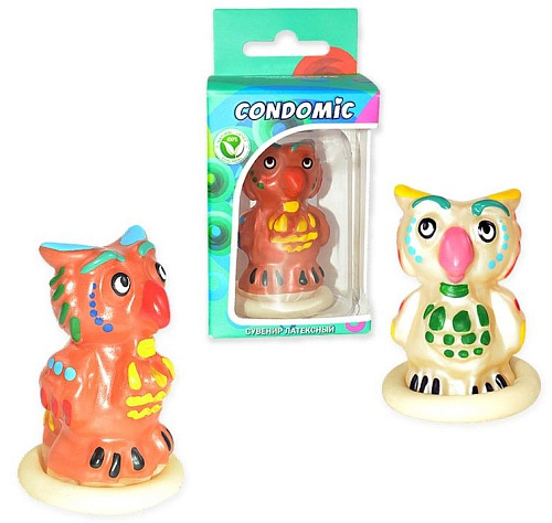 Сувенирный латексный презерватив Sitabella «Сова» 3278