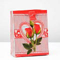 Красный подарочный пакет Сима-Ленд «От всего сердца» 3821384 (23×18×8,5 см)