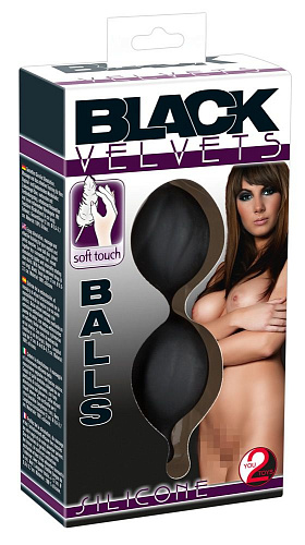 Чёрные вагинальные шарики на короткой сцепке Orion 0521523