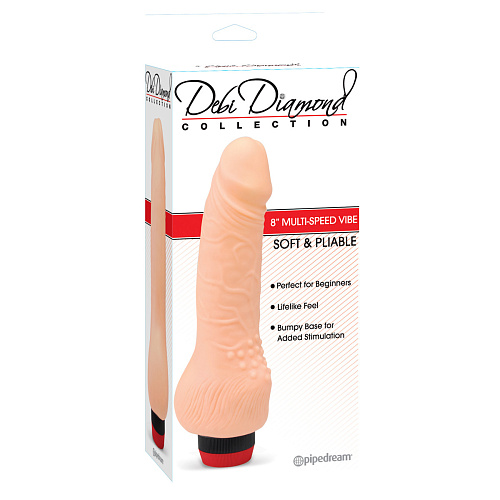 Вибратор телесного цвета Pipedream Debi Diamond Collection 3 (21,5 см)