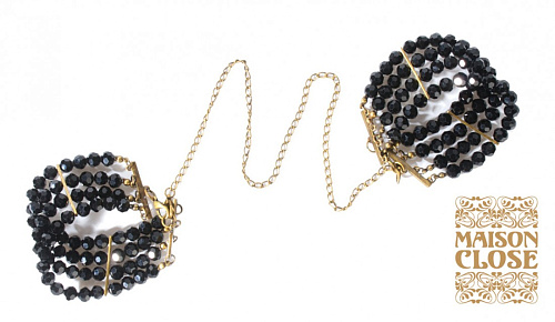 Наручи из стекляных бусин с цепочкой Maison Close DIVINE ATTACHE MENOTTES 605753
