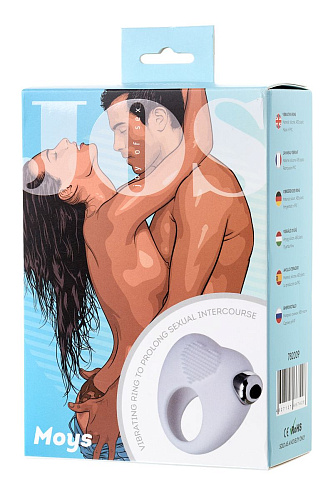 Белое виброкольцо для продления полового акта JOS JOS MOYS 782009