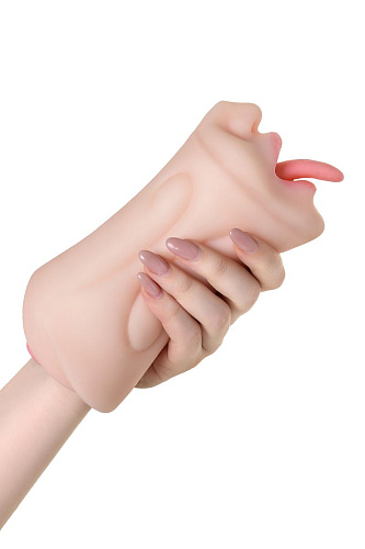 Телесный двусторонний мастурбатор ротик и вагина ToyFa Fruity Tongue 893019