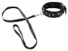 Чёрный ошейник с поводком Orion Collar and Leash 24930041001
