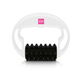 Белый массажер с чёрной насадкой LoversPremium Body Wheel Massager E22055