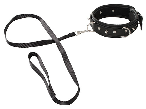 Чёрный ошейник с поводком Orion Collar and Leash 24930041001