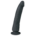 Чёрный силиконовый фаллоимитатор EDC Wholesale Suction Cup Dildo ET080BLK (21 см)
