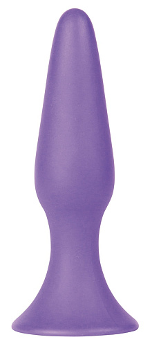 Фиолетовая анальная втулка Shots Media BV Silky Buttplug Medium SHT179PUR (12,5 см)