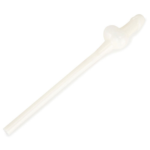 Светящаяся в темноте трубочка для напитков в виде пениса белого цвета Erotic Fantasy EF-PF003