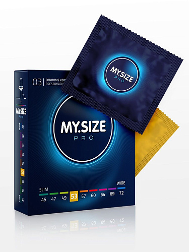 Прозрачные презервативы R S GmbH MY.SIZE №3 (3 шт, размер 53)