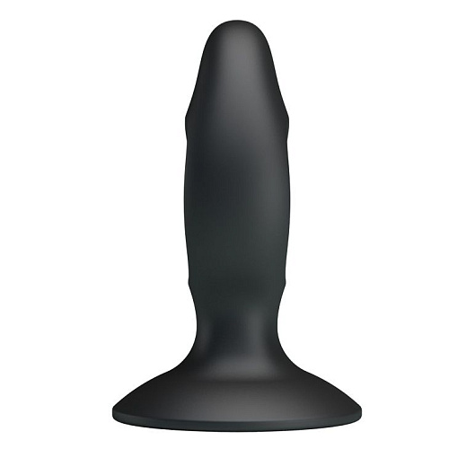 Чёрный массажёр простаты Baile Silicone Butt Plug LKS204 (9,3 см)