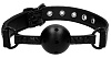 Чёрный кляп-шарик Shots Media BV Breathable Luxury Ball Gag OU345BLK