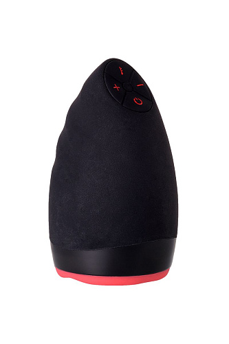 Перезаряжаемый мастурбатор чёрно-красного цвета Erotist Lava 543002
