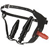 Женский страпон телесного цвета с двумя пробками Doc Johnson Vac-U-Lock Set Leather Ultra Harness 1051-02-BX (17,8 см)