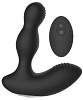 Чёрный массажёр простаты с электростимуляцией и пультом ДУ Shots Media BV Prostate massager ELC019BLK