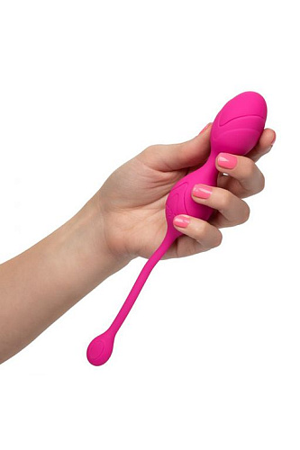 Розовые вагинальные шарики с ДУ и функцией памяти California Exotic Novelties Remote Dual Motor Kegel System SE-0077-43-3