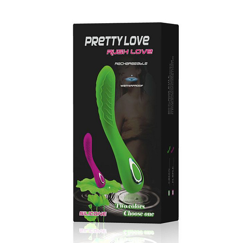 Зелёный вибромассажёр Baile Pretty Love Rush Love BI-014141-0402 (17 см)