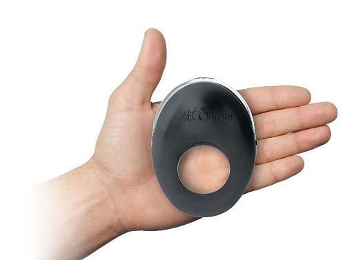 Чёрное эрекционное виброкольцо Hot Octopuss ATOM HO10