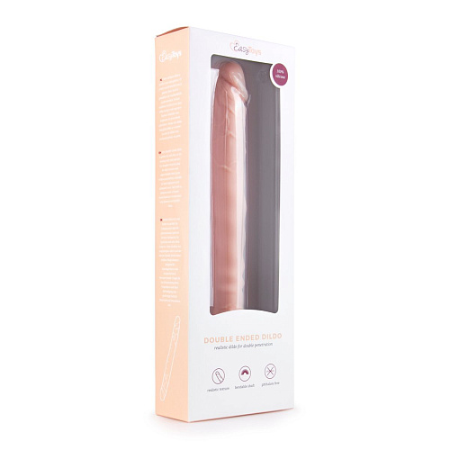 Телесный двусторонний фаллоимитатор EDC Wholesale Double End Dildo ET081SKN (30 см)