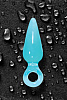 Голубая анальная пробка с кольцом NS Novelties Pleasures Plug Mini NSN-0501-17 (9 см)
