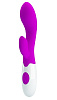 Вибратор лилового цвета с клиторальным отростком Baile Brighty BI-014174 (20 см)